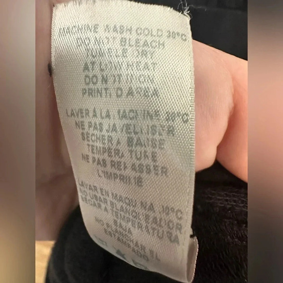 Sundry Womens Dress Blouson Ruched Black 3/4 Sleeves Gold Thread - Picture 8 of 9